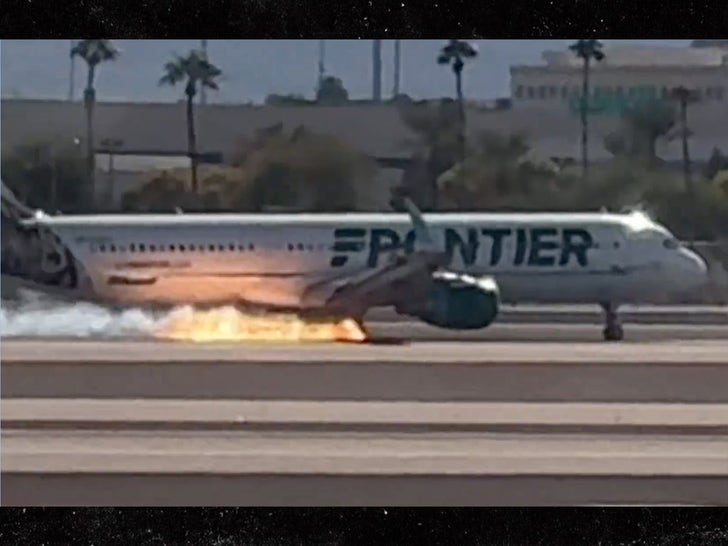 Видео показывает, как самолет Frontier Airlines загорелся в Лас-Вегасе