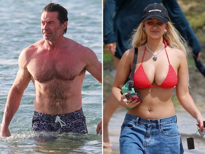 Hugh Jackman And Emma Pillemer On Bondi Beach