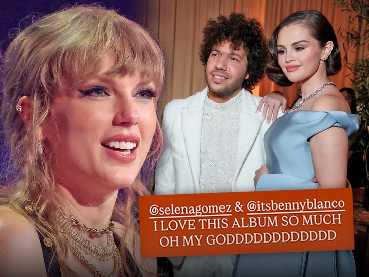 taylor swift benny blanco selena gomez getty instagram composite