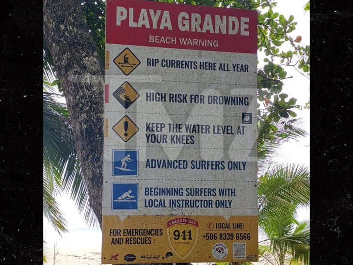 Costa Rica Beach Warning Signs At Malcolm-Jamal Warner Death Site