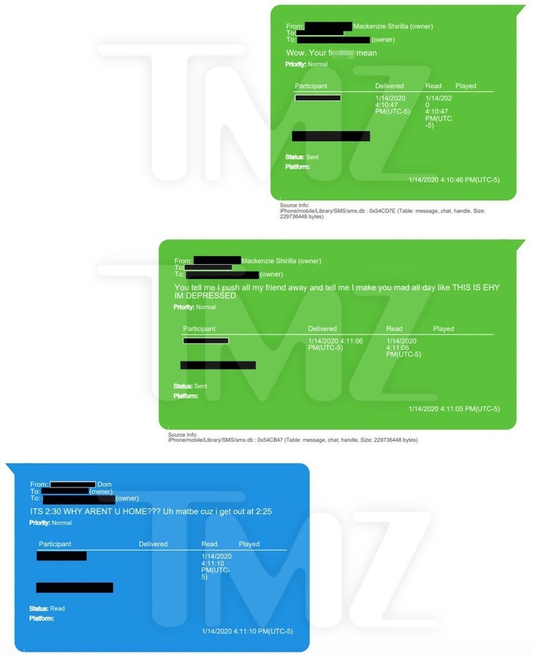 Mackenzie Shirilla Text With Late Boyfriend Dominic Russo 8