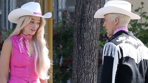 Margot Robbie and Ryan Gosling Pictured on Set of 'Barbie' Movie