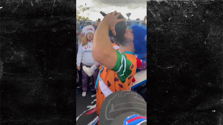 Jason Kelce Does Bowling Ball Shot At Bills Tailgate