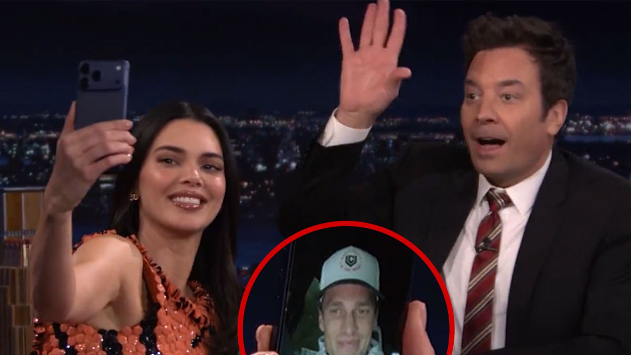 Kendall Jenner belt Tom Brady op “Jimmy Fallon” om de Super Bowl te bespreken