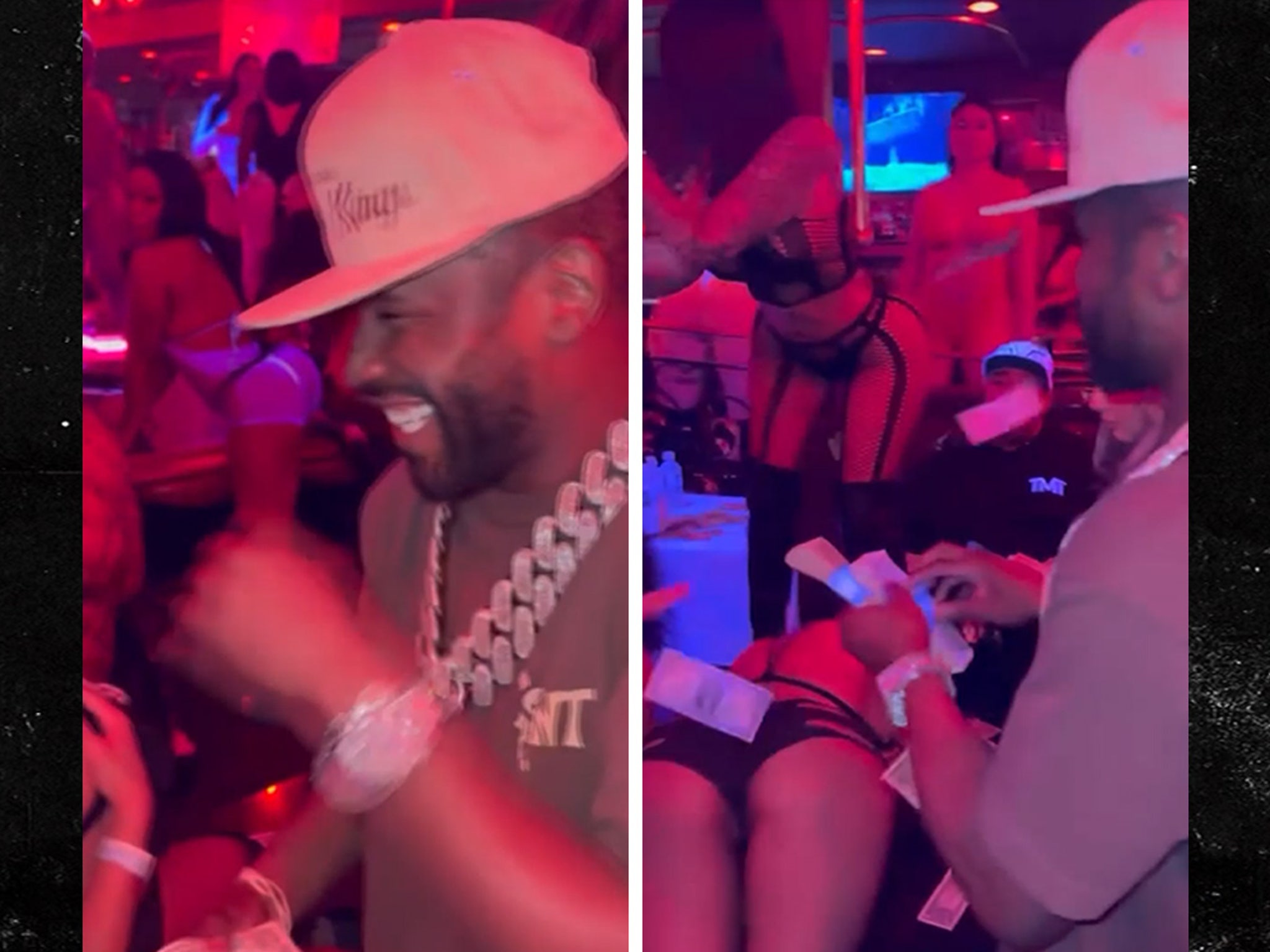 Floyd Mayweather Flaunts Stacks Of Cash At Strip Club