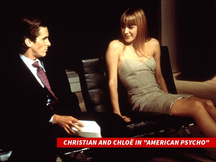 Chloe Sevigny and Christian bale in American Psycho
