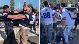 Cowboys Fans Pummel Chargers Fan In Insane Parking Lot Brawl At SoFi Stadium