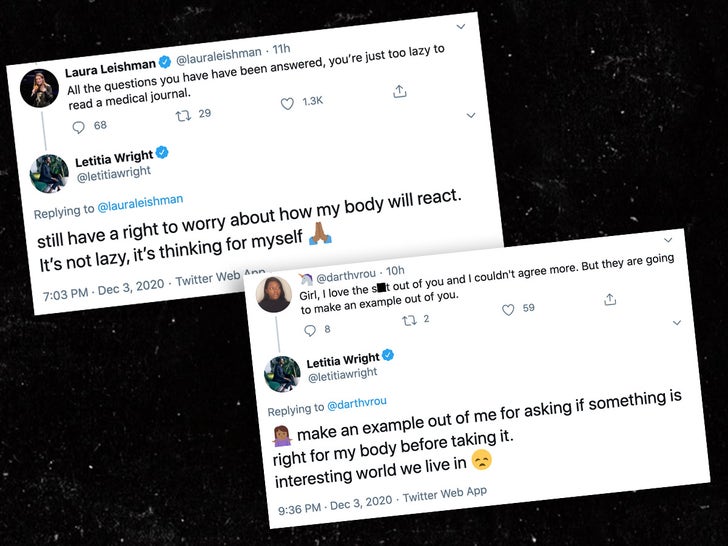 Letitia Wright's Anti-Vaccine Tweets