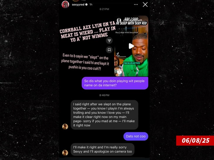Sexji Red Post sobre Ray J Instagram