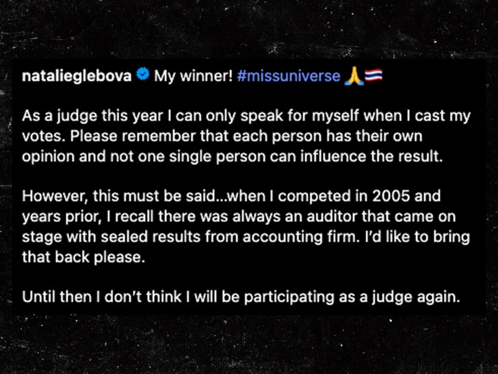 natalie glebova miss universe instagram sub