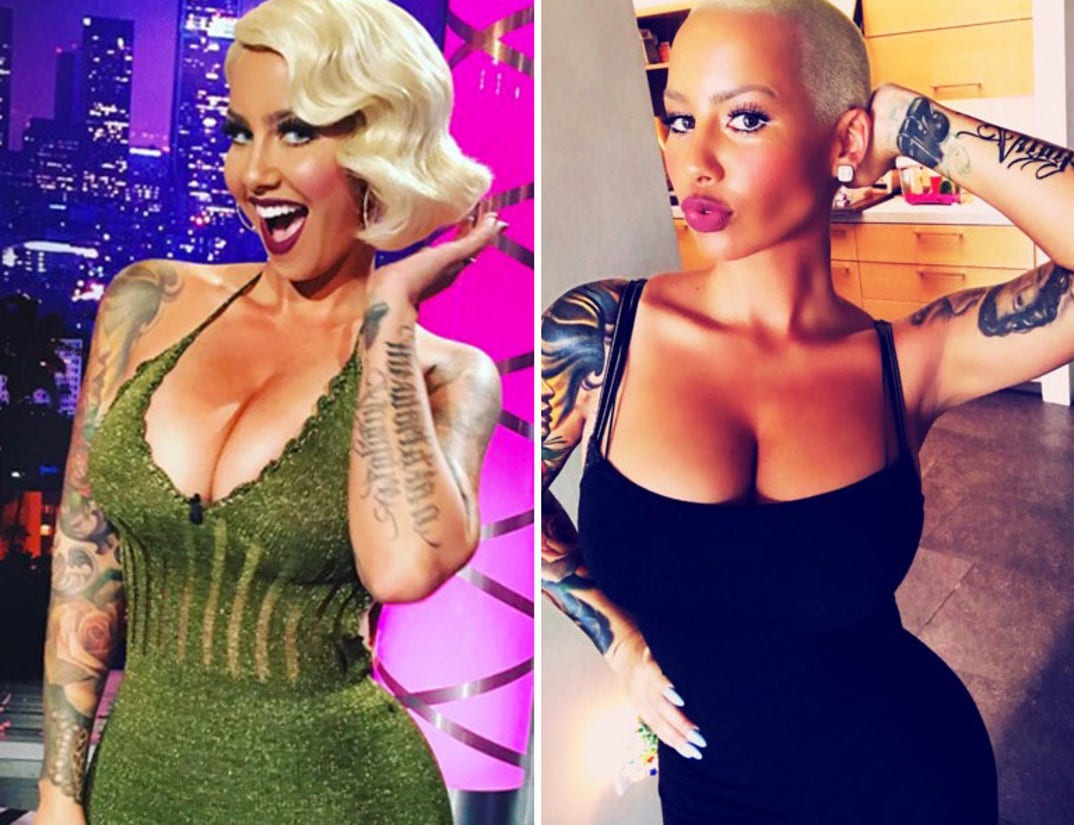 Amber Rose: Long hair vs. Short hair