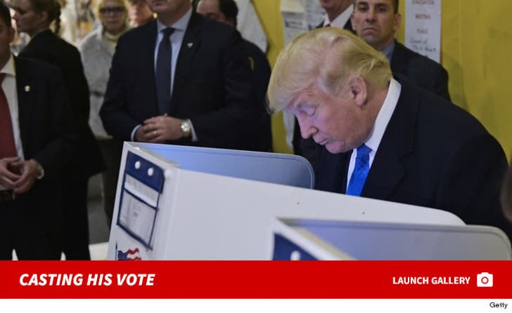 Donald Trump -- Casting His Vote on Election Day