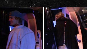 Justin Bieber Leaves the Strip with Mystery Blonde