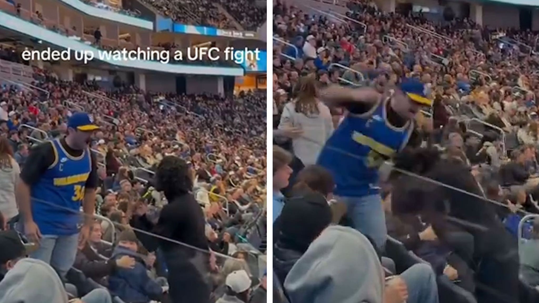 Warriors Ban Fans After Wild Brawl In Stands During Game Warriors Ban Fans After Wild Brawl In Stands During Game