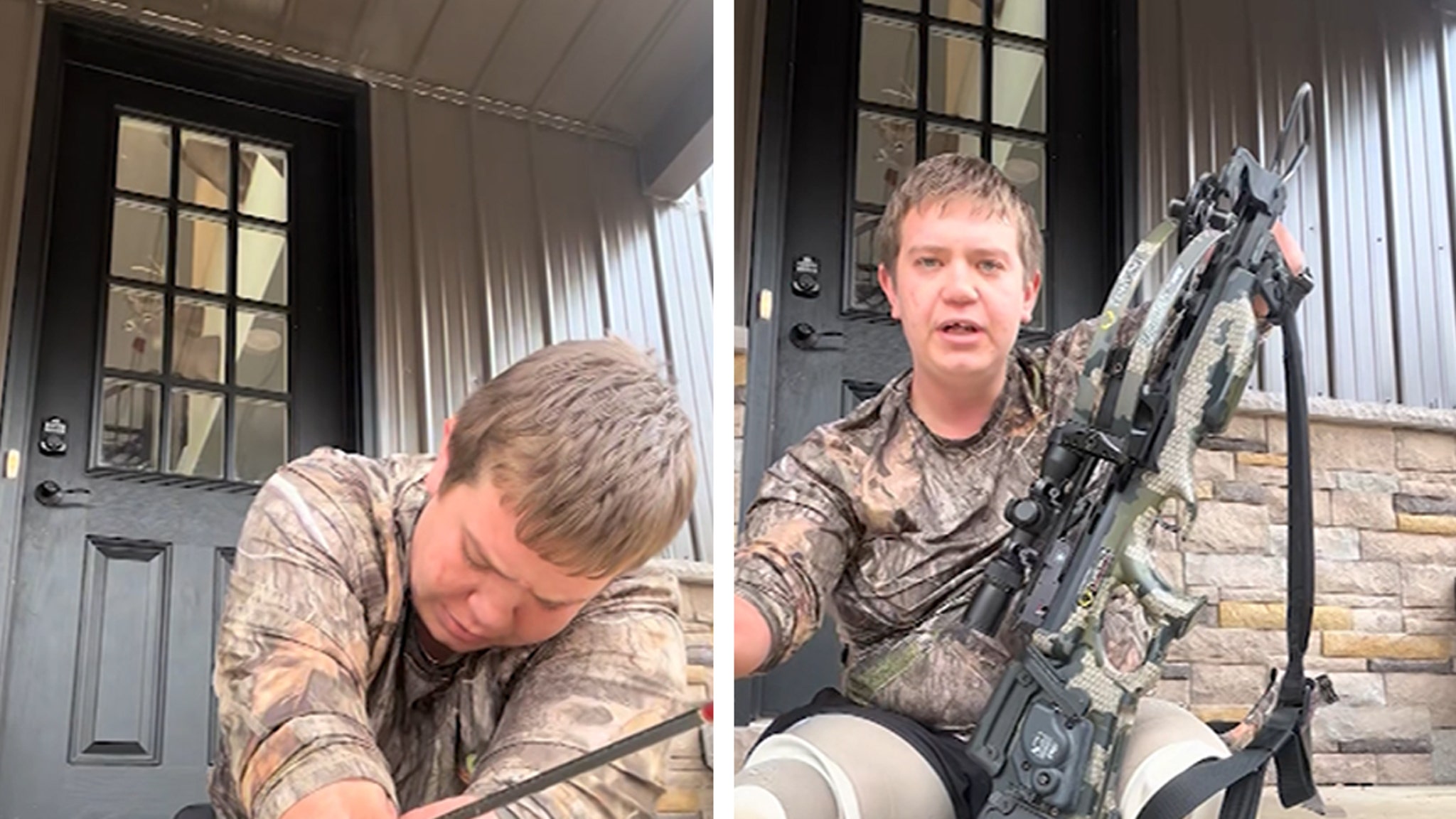 Quadruple Amputee Murder Suspect Loads Crossbow in Social Media Video