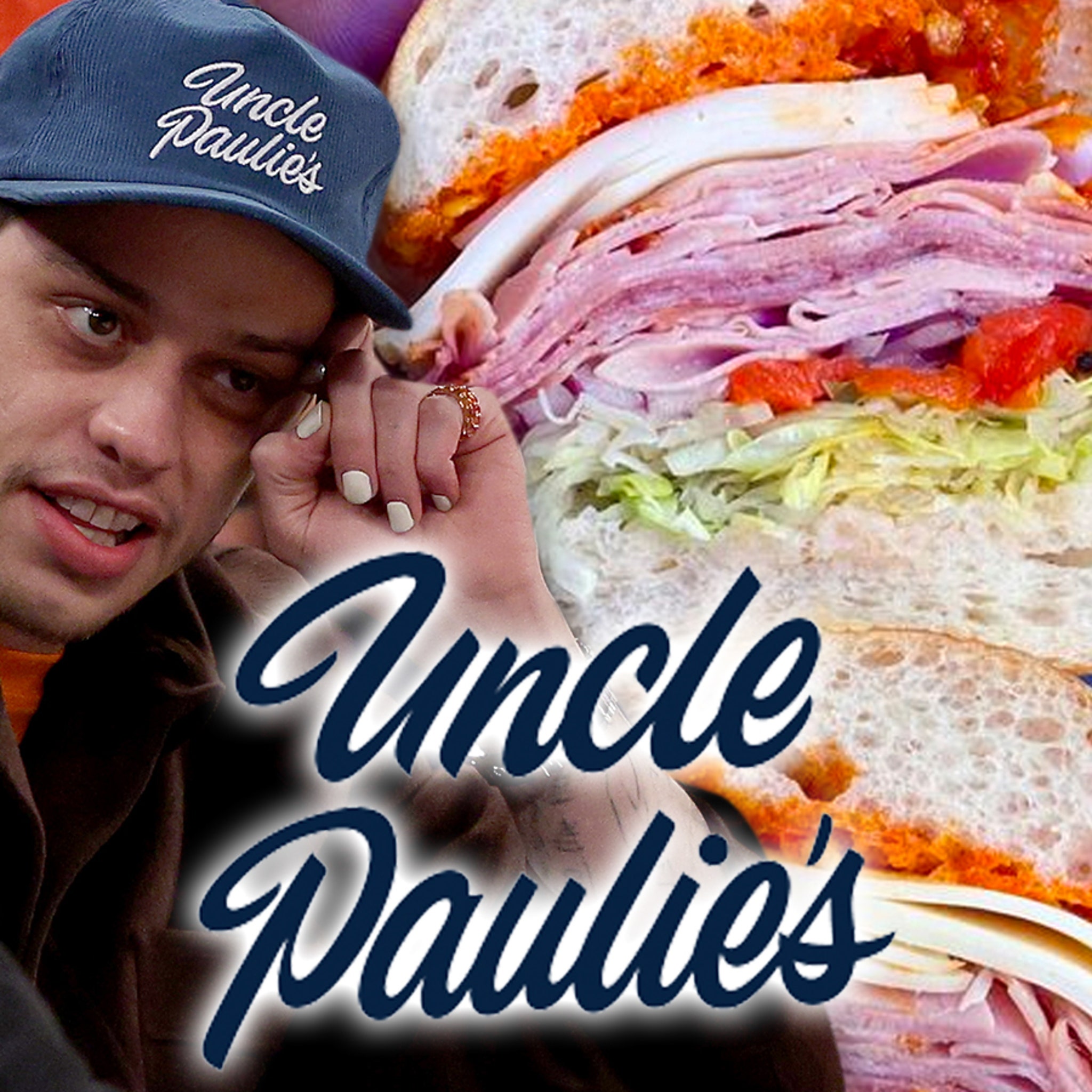 Pete Davidson Wears Uncle Paulie's Deli Merchandise