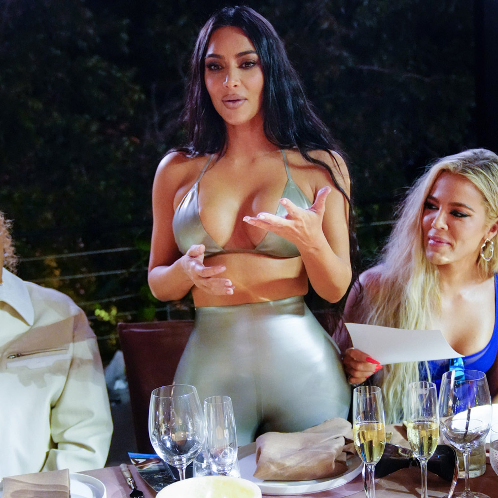 Kim Kardashian Hosts SKIMS Swim Dinner in Miami with Hot Famous