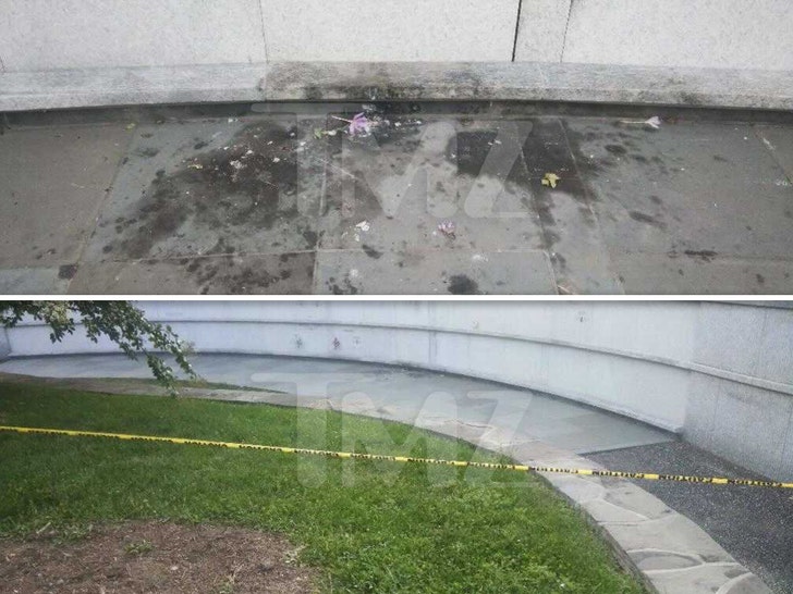 casket tmz vandalized gravesite crypt suspects mausoleum badly
