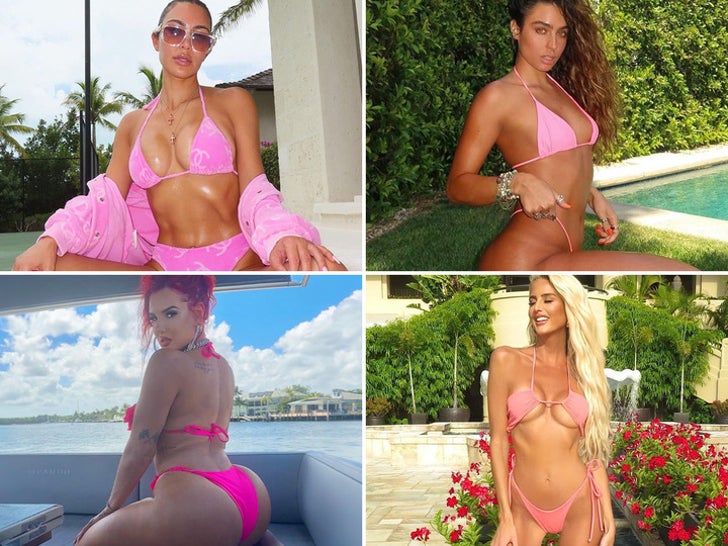 Hot Stars In Pink Bikinis