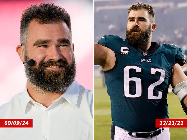 jason kelce side by side