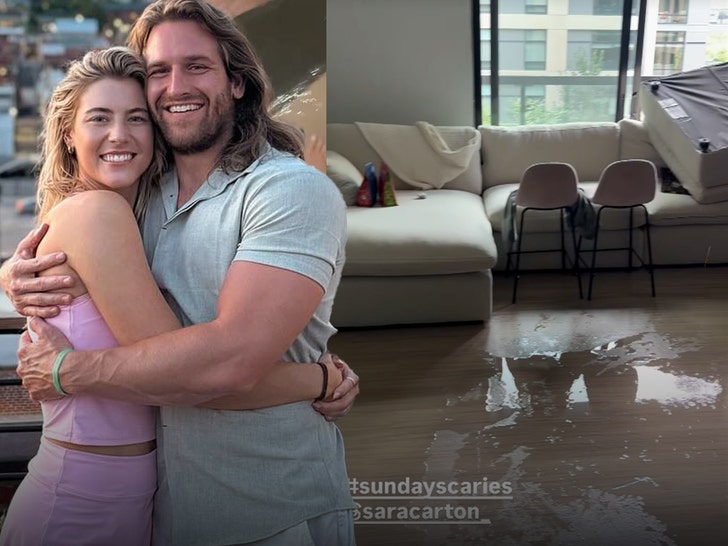 sara carton and Joey Leveille apartrment flood 1
