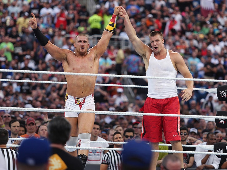 Mojo Rawley and Rob Gronkowski Getty 1