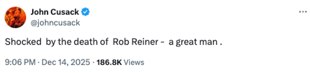 Online Reactions & Tributes to Rob Reiner’s Passing 6