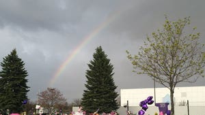 Prince -- Giant Rainbow Over Paisley Park Home