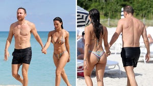 David Guetta and GF Jessica Ledon Kiss and Hold Hands on Miami Beach