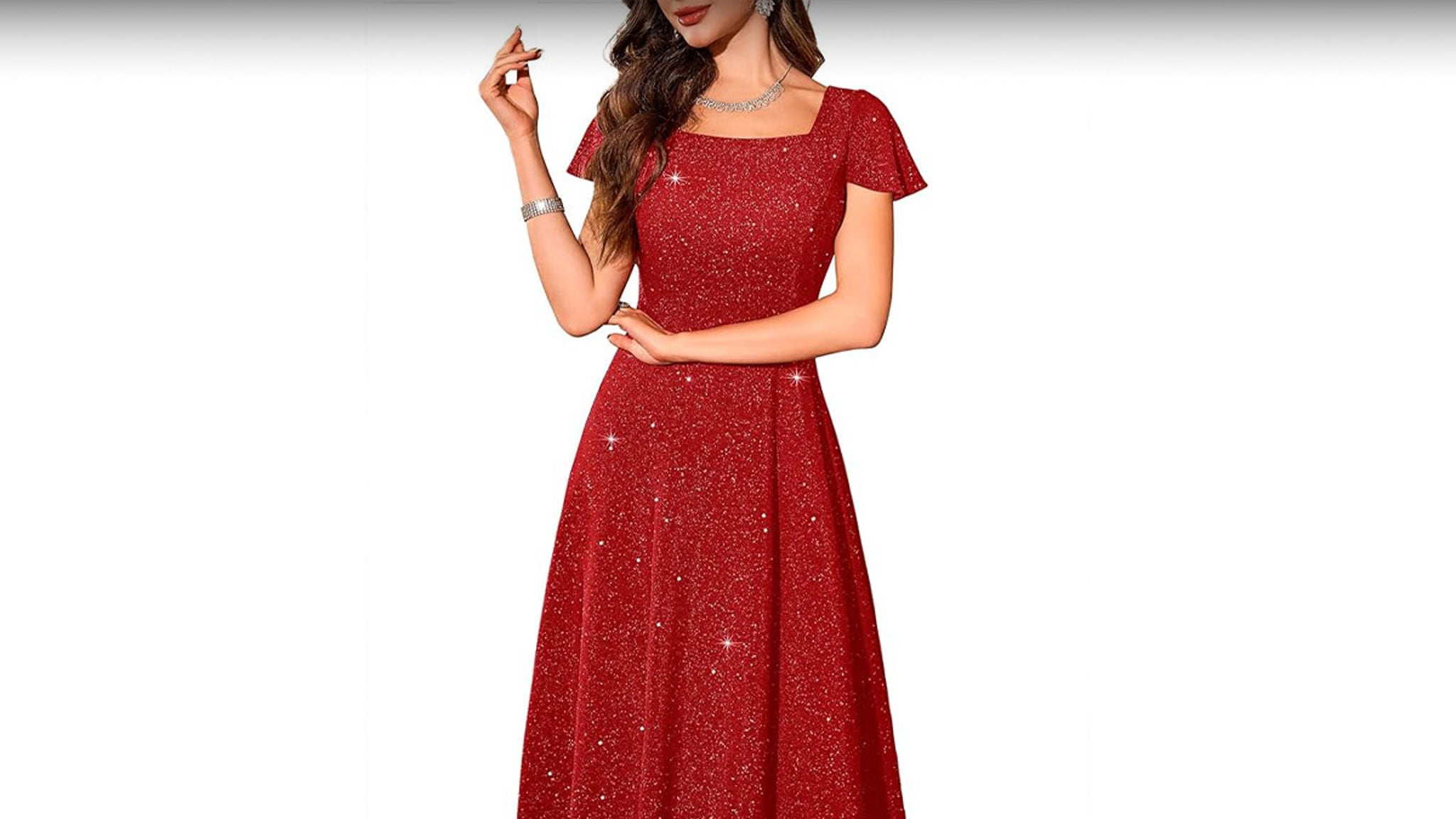 sachin and babi light blue dress Women's Red Holiday Dresses main image 1
