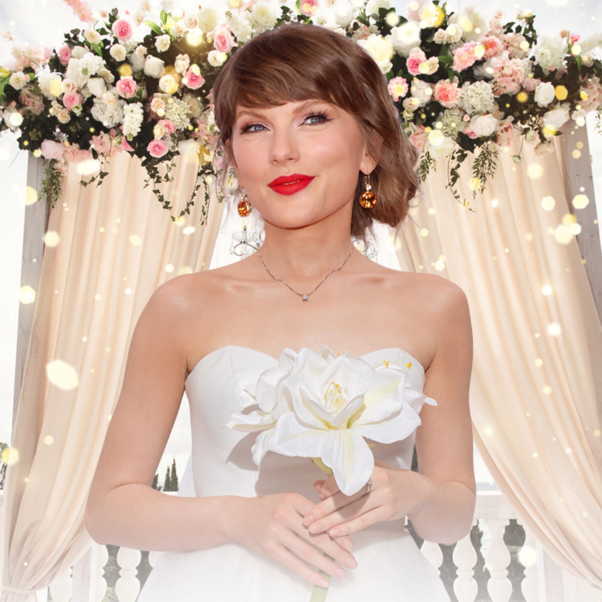 taylor swift dress she wore to wedding Taylor Swift's Last 4 Wedding Guest Dresses Had 2 Things in Common