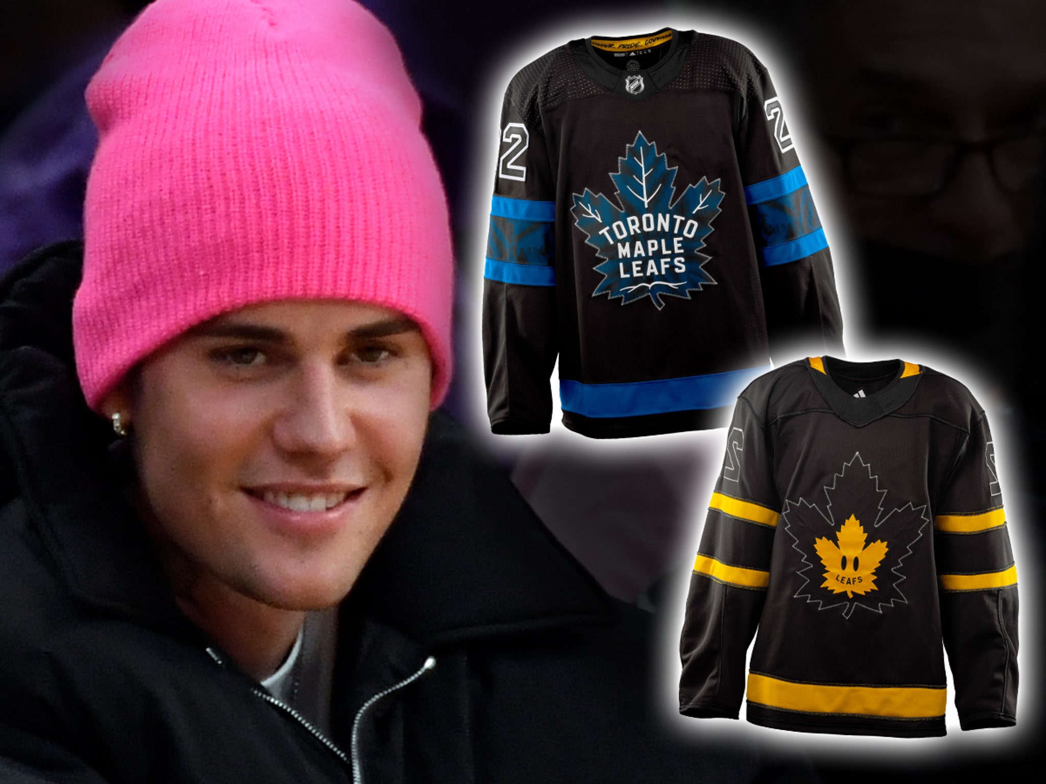 Justin Bieber Drew Puffer Jacket  Toronto Maple Leafs Blue Drew Jacket