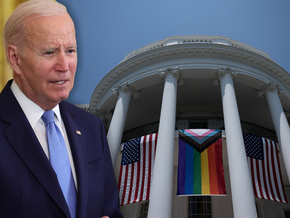 joe biden Pride flag ung on the white house