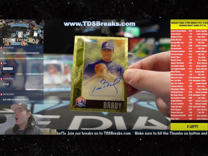 tom brady baseball card auction
