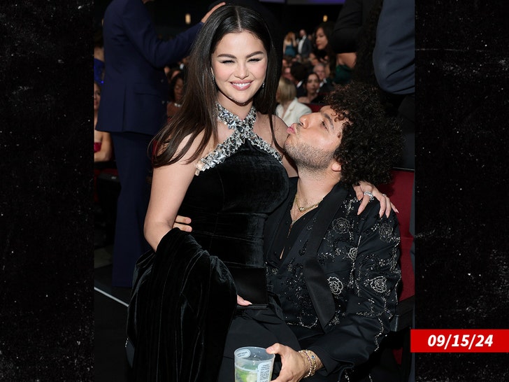 selena gomez and benny blanco at emmys ap 2