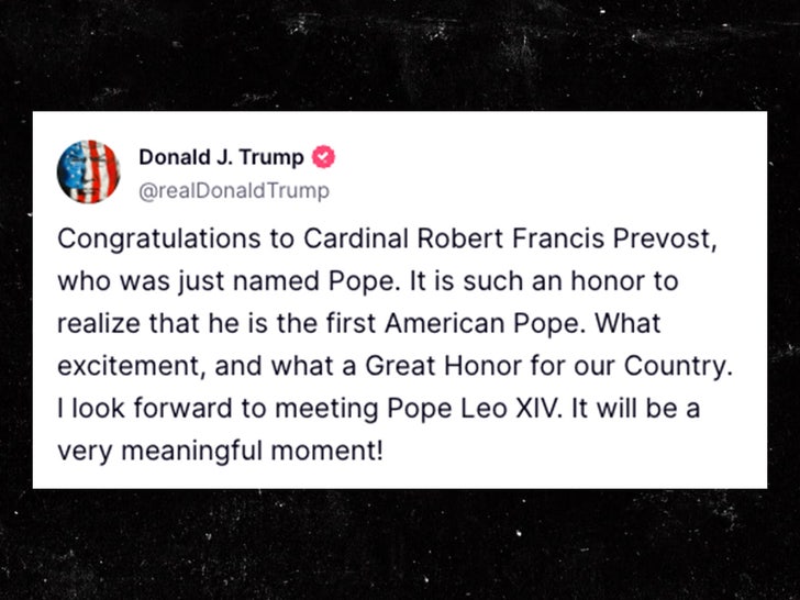 Donald Trump Paus Leo XIV Truth Social