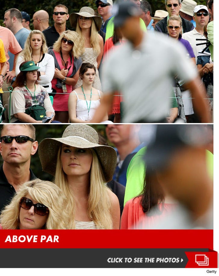 Lindsey Vonn -- Tailing Tiger Woods ... at The Masters