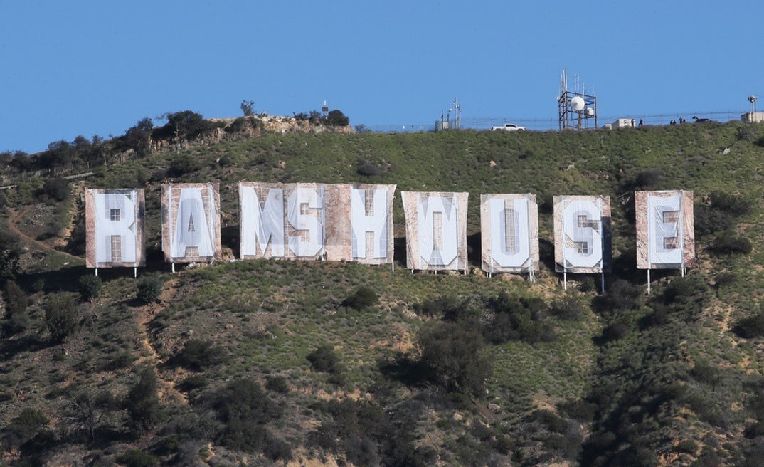 After the Los Angeles Rams 2022 Super Bowl victory, the Hollywood Sign was changed to 