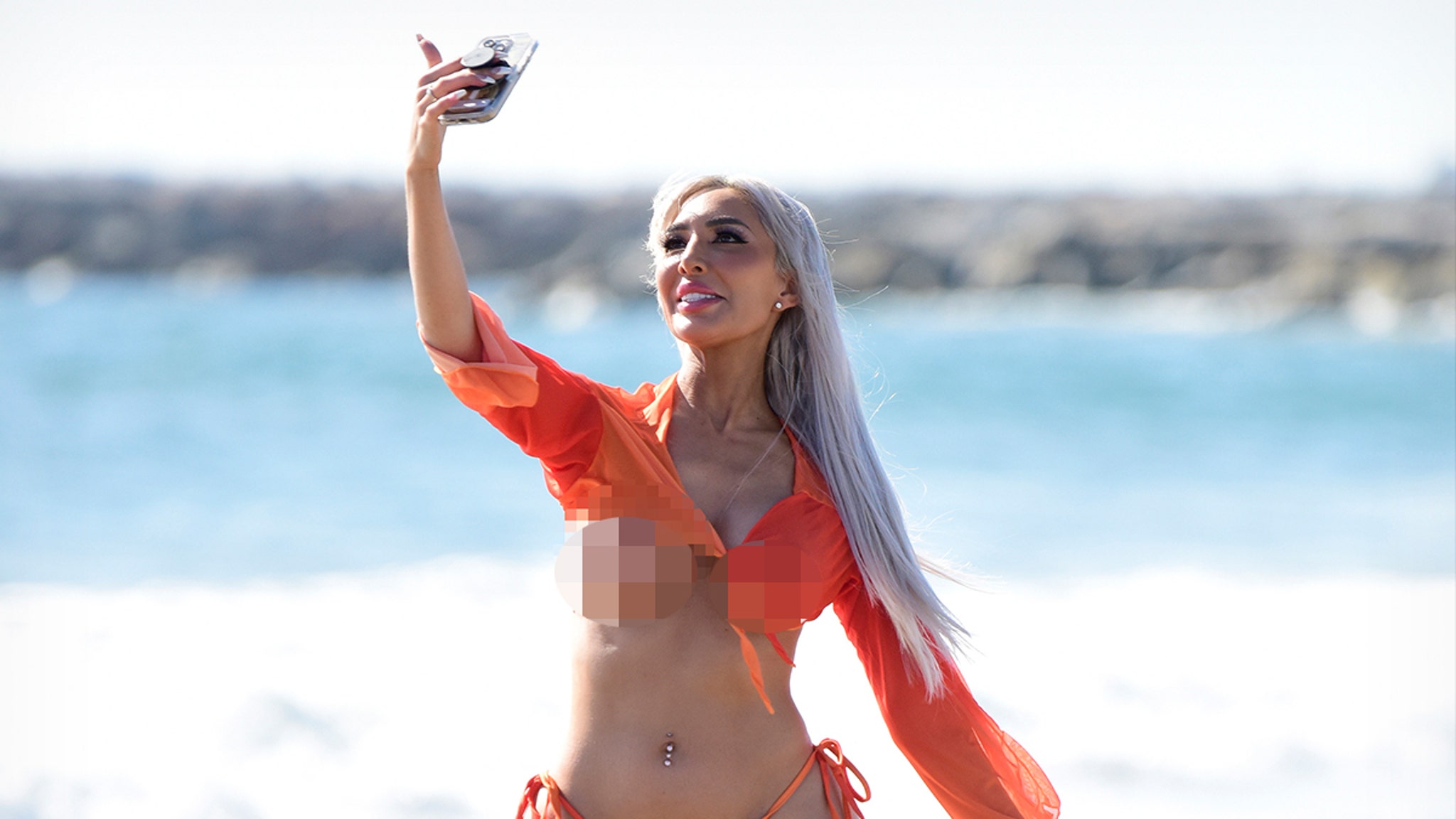 Farrah Abraham Nearly Slips Out of Bikini Top During Beach Photo Shoot