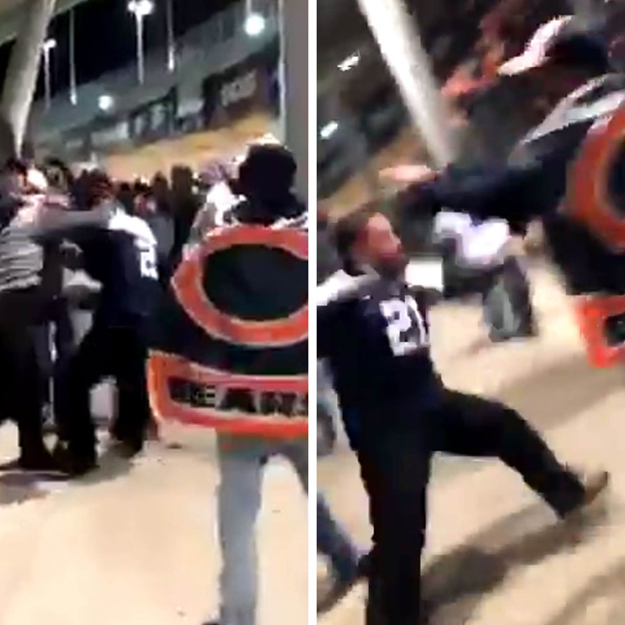 Dallas Cowboys - Chicago Bears game features fans in three