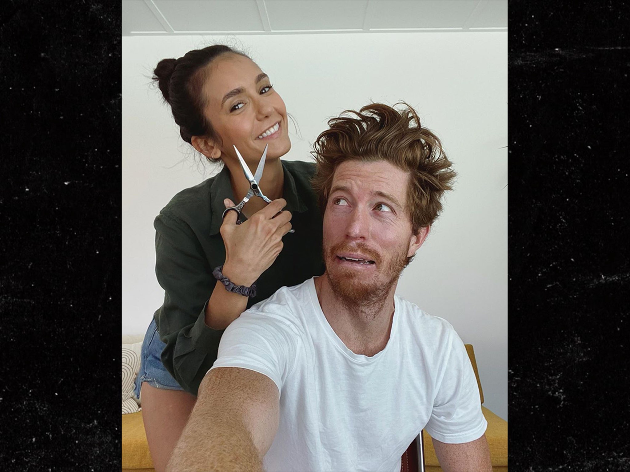 Nina Dobrev Cuts Shaun White's Hair in Couple's Instagram Debut