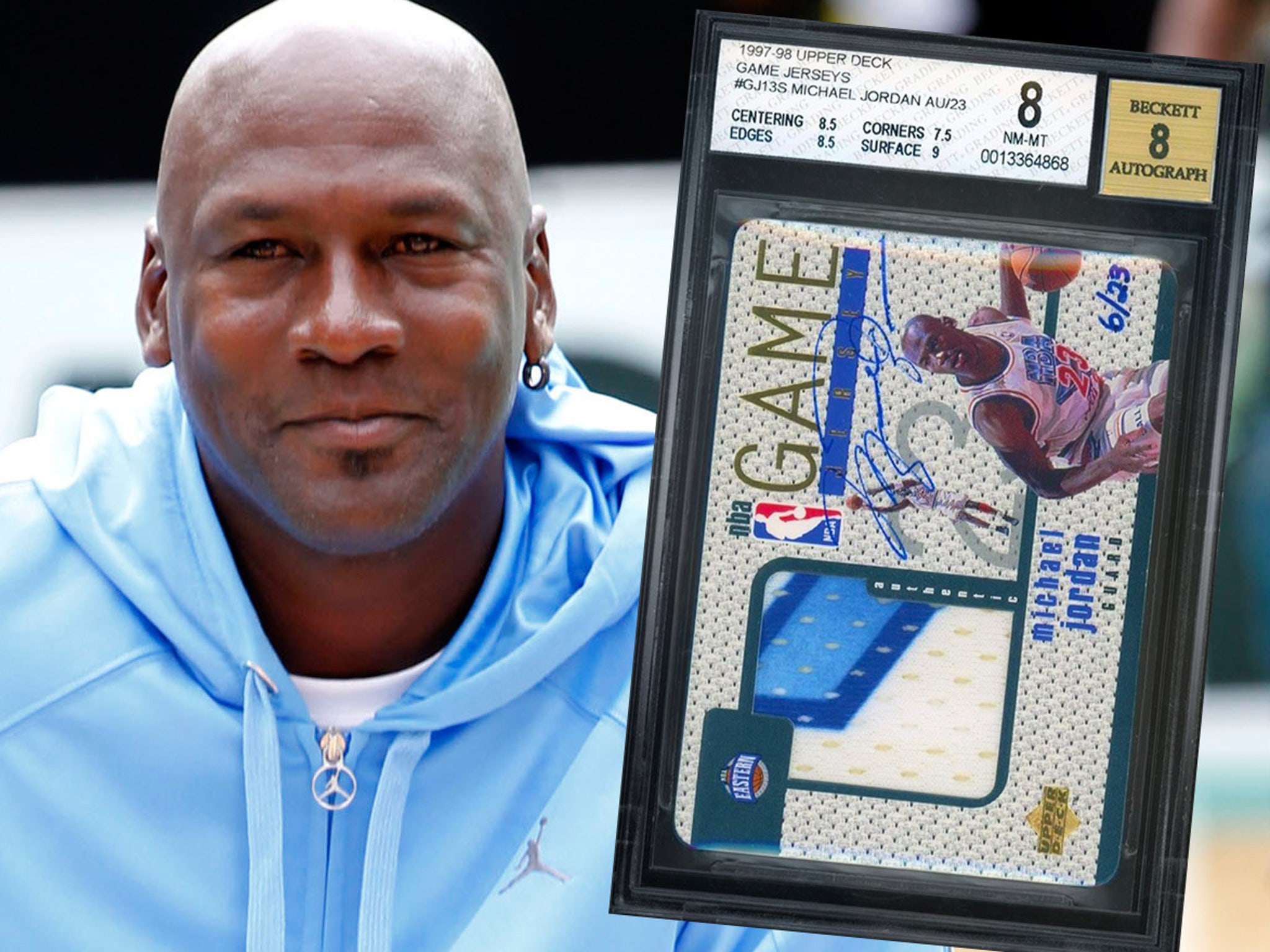 How much is a signed michael jordan card hot sale worth