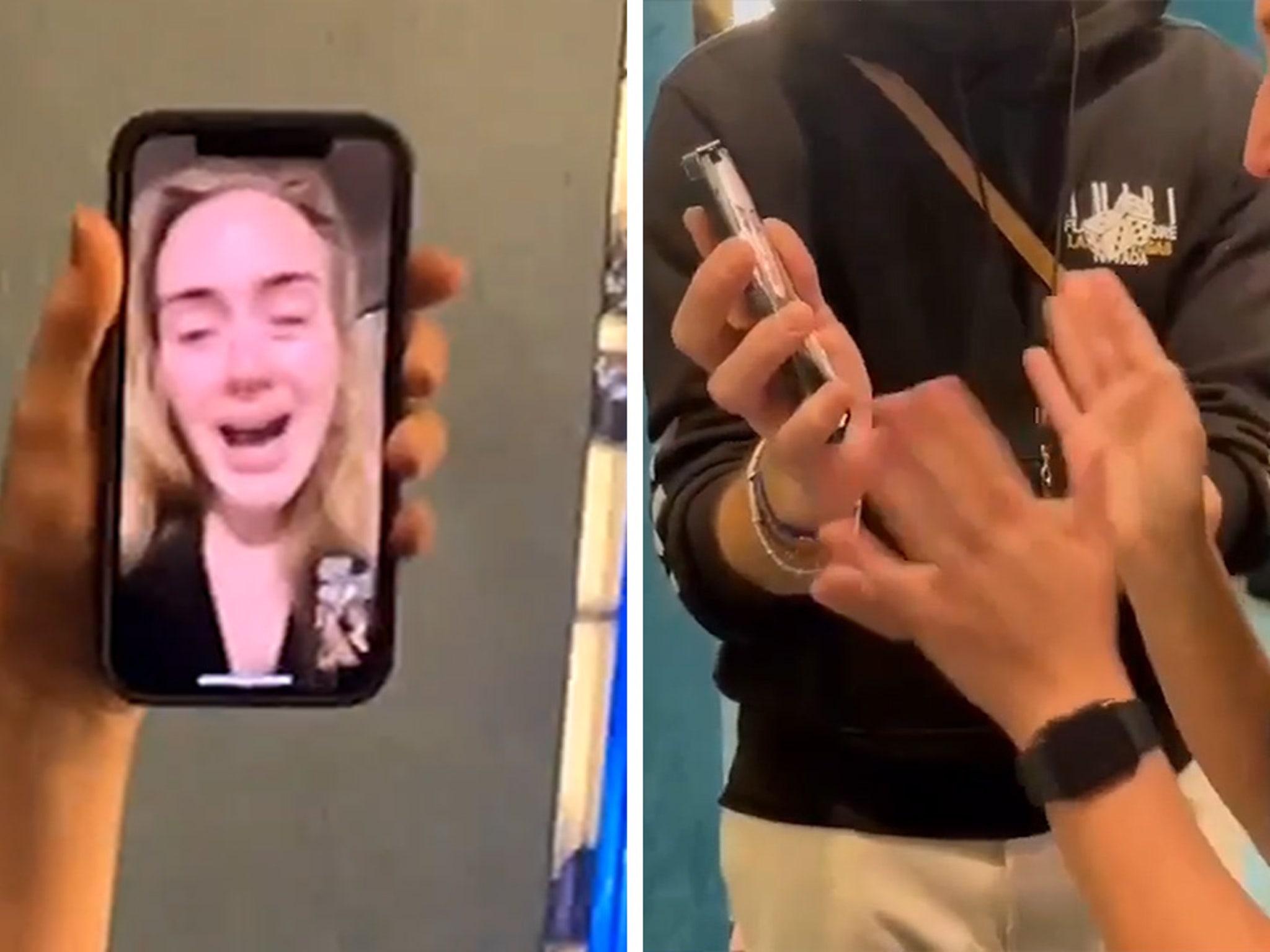 Tearful Adele FACETIMES stunned fans and flogs her expensive merchandise  after cancelling residency