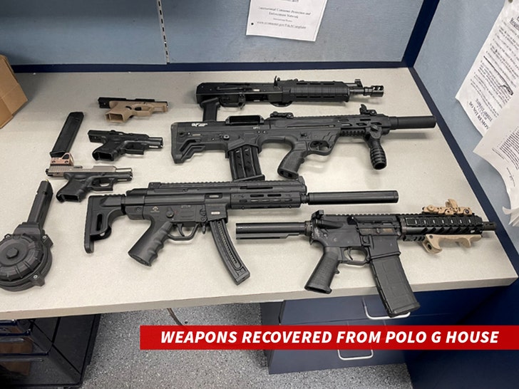 Weapons Recovered From Polo G House