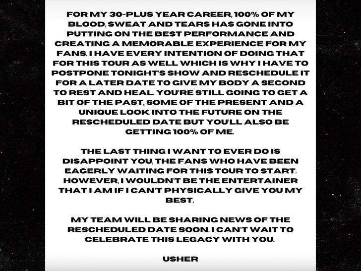 usher statement