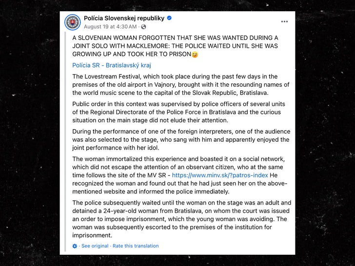 Slovenian Police Statement