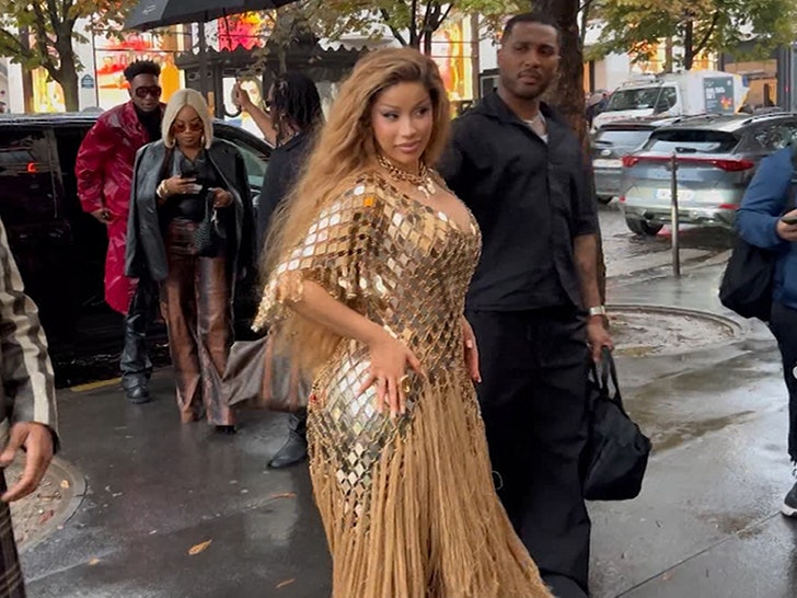 Cardi B Looks Glamorous at PFW Weeks After Giving Birth to Baby No. 3