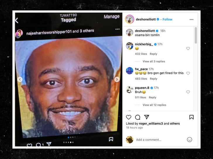 steelers player posts tomlin meme instagram sub