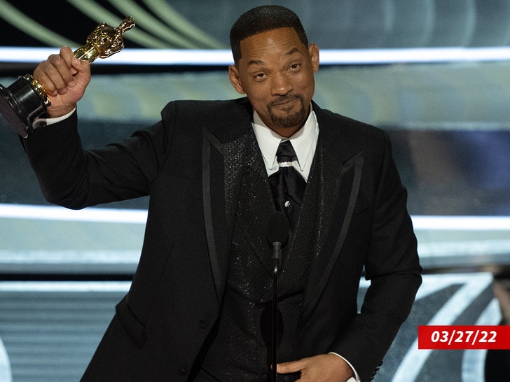 Will Smith akzeptiert den Oscar für den Schauspieler in einer führenden Rolle