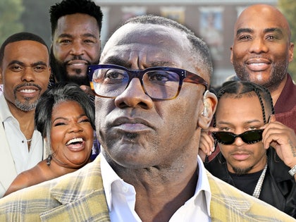 Shannon Sharpe Charlamagne, Mo'Nique, Dr. Umar, Lil Duval  Bow Wow main getty shutterstock composite